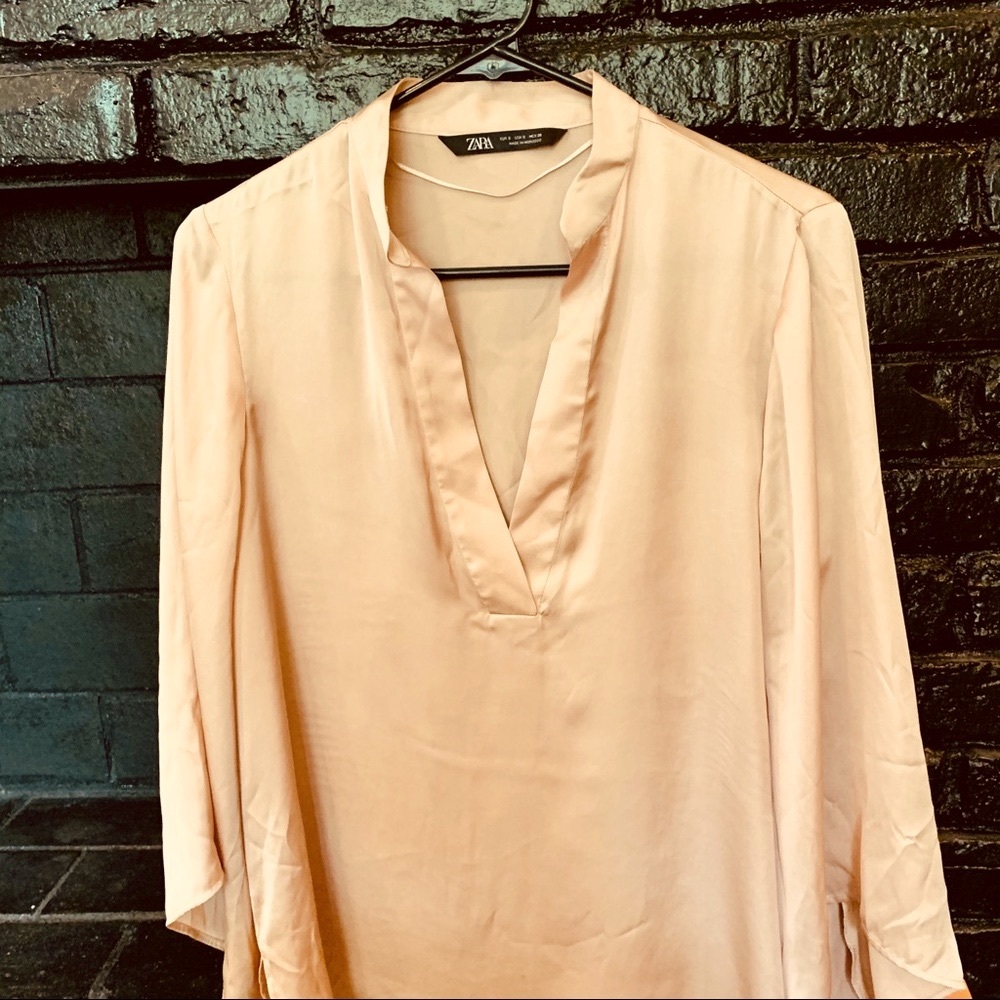 Zara gold matte tunic - S